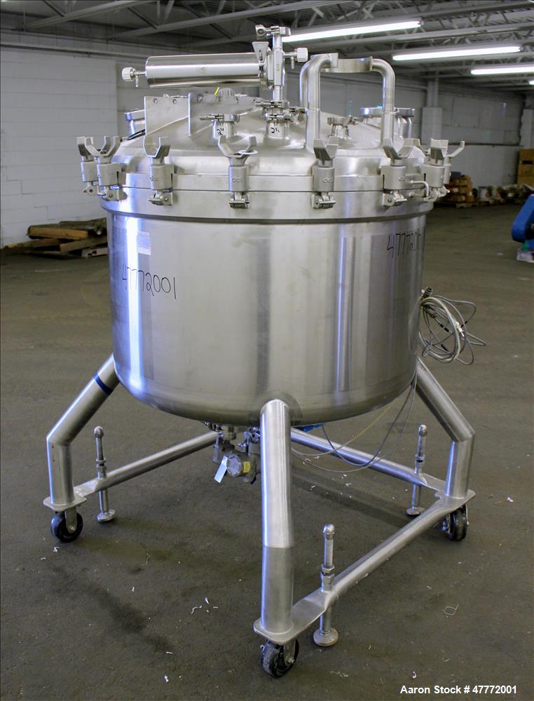 Used DCI Pressure Tank, 600 Liter (158.5 Gallon), 316L Stainless Steel, Vertica