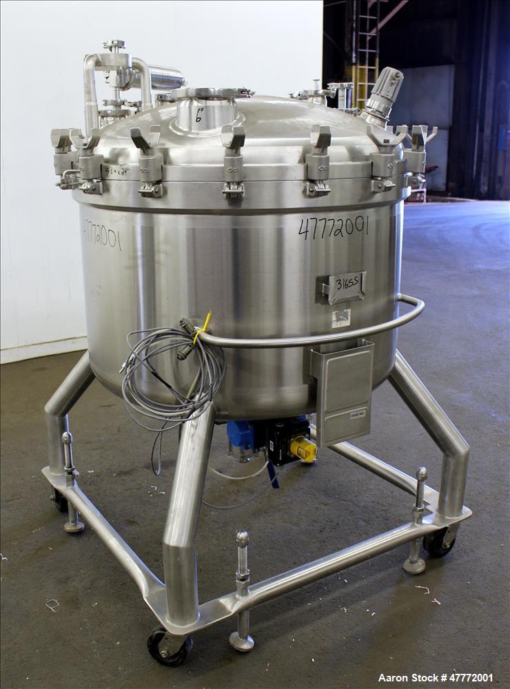 Used DCI Pressure Tank, 600 Liter (158.5 Gallon), 316L Stainless Steel, Vertica