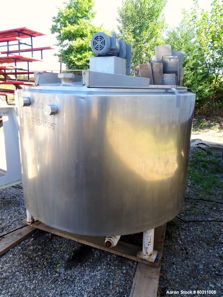 Used Damrow Brothers Pasteurizer Tank, Model 400-GA, Approximately 400 Gallon.
