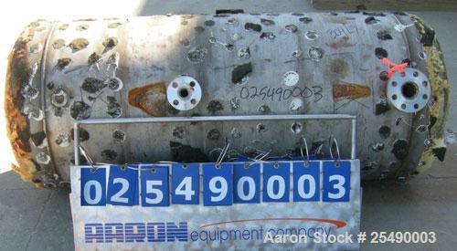 Used Detroit Boiler Company Pressure Tank, 200 gallon, 304L stainless steel, horizontal.30'' diameter x 58'' straight side, 2:1 elliptical heads. Internal rated 150 at 300 deg F and -20 deg F at 150 ...