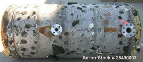 Used Detroit Boiler Company Pressure Tank, 200 gallon, 304L stainless steel, horizontal.30'' diameter x 58'' straight side, 2:1 elliptical heads. Internal rated 150 at 300 deg F and -20 deg F at 150 ...