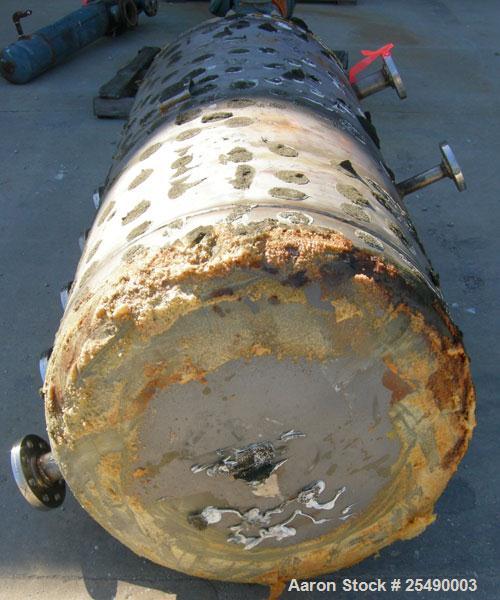 Used Detroit Boiler Company Pressure Tank, 200 gallon, 304L stainless steel, horizontal.30'' diameter x 58'' straight side, 2:1 elliptical heads. Internal rated 150 at 300 deg F and -20 deg F at 150 ...