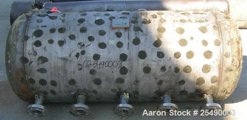 Used- Detroit Boiler Company Pressure Tank, 200 gallon, 304L stainless steel, horizontal.30'' diameter x 58'' straight side,...