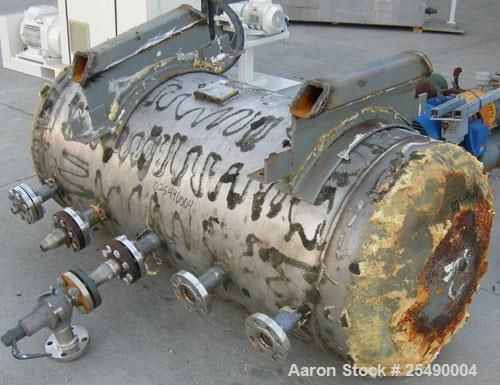 Used Detroit Boiler Company Pressure Tank, 200 gallon, 304L stainless steel, horizontal.30'' diameter x 58'' straight side, 2:1 elliptical heads. Internal rated 150 at 300 deg F and -20 deg F at 150 ...