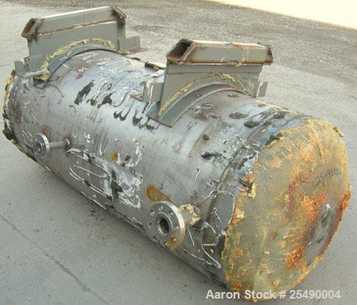 Used- Detroit Boiler Company Pressure Tank, 200 gallon, 304L stainless steel, horizontal.30'' diameter x 58'' straight side,...
