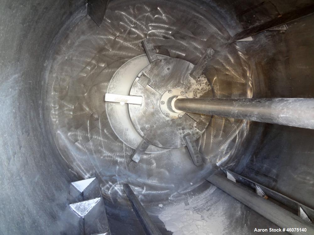 Used Eastern Manufacturing Pressure Tank, 275 Gallon, 316L Stainless Steel, Vertical. Approximate 48" diameter x 32" straight side, dished top & bottom. Internal rated 80 psi/Full Vacuum at -20 to 20...
