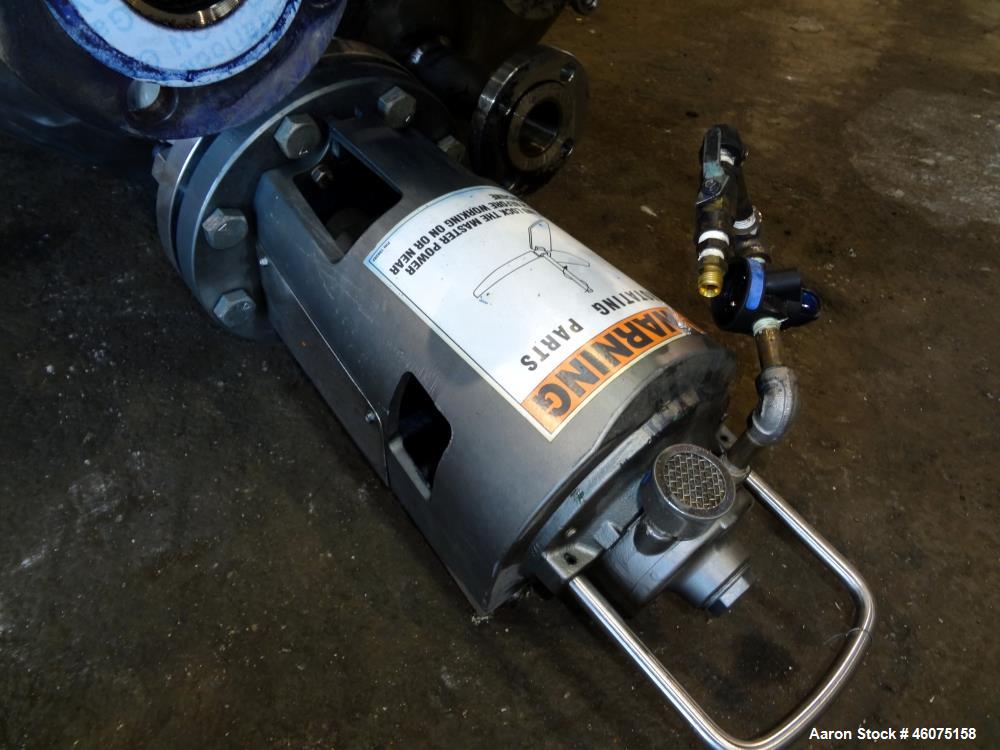 Used Eastern Manufacturing Pressure Tank, 150 Gallon, 316L Stainless Steel, Vertical. Approximate 40" diameter x 24" straight side, dished top & bottom. Internal rated 80 psi/Full Vacuum at -20 to 20...