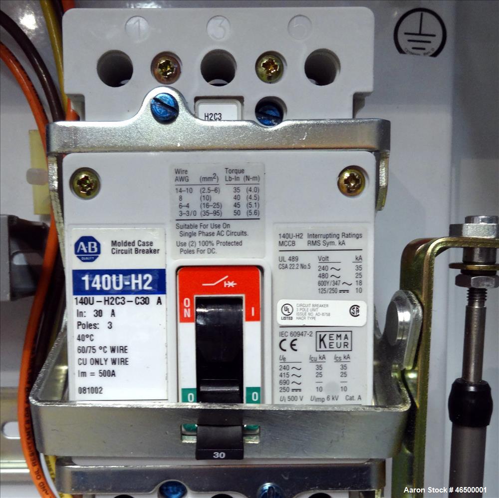 Used EnviroSep Packaged Mixing & Pumping System, Model 2S-MW-CF1. Consists of: (2) Tanks, each approximate 70 gallon, 304 stainless steel, vertical. 24" Diameter x 36" straight side, flat top with a ...