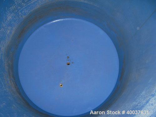 Used Ertel Tank, 580 Gallon, Stainless steel, Vertical. 53" diameter x 60" straight side, flat top, slight dished bottom. Openings top 17" manway, 2" NPT center bottom outlet. Mounted on 4 carbon ste...