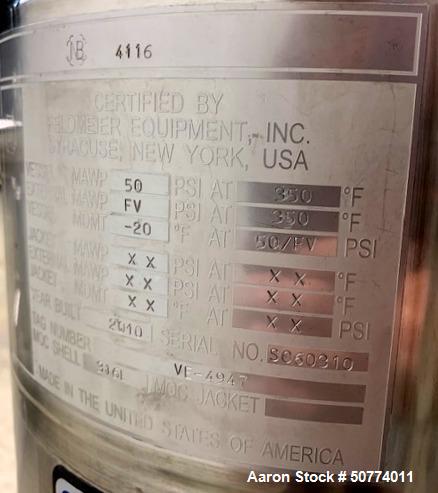 Used Feldmeier Pressure Tank, 13 Gallon