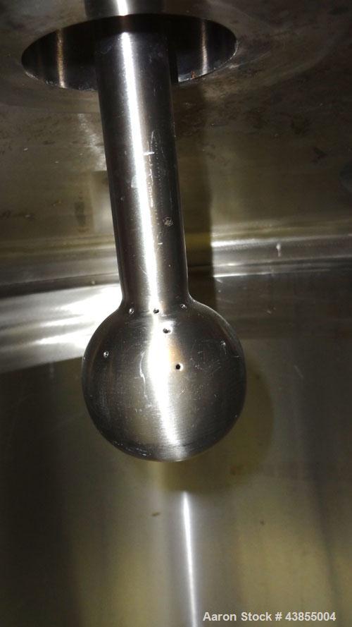Used Feldmeier Pressure Tank, 40 Gallon, 316L Stainless Steel, Vertical. Approximately 22” diameter x 25” straight side, slight dished clamp-on top, dished bottom.  Internal rated 30/full vacuum at -...