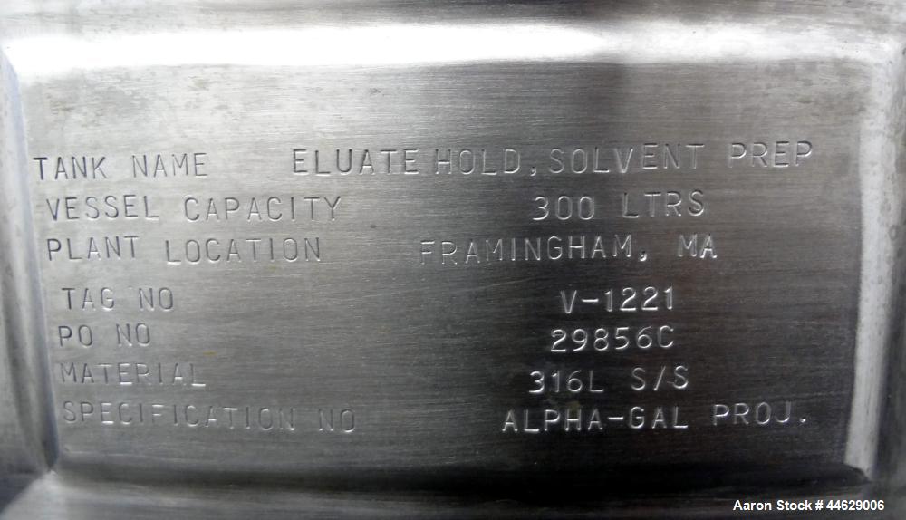 Used 79 Gallon Stainless Steel Feldmeier Pressure Tank