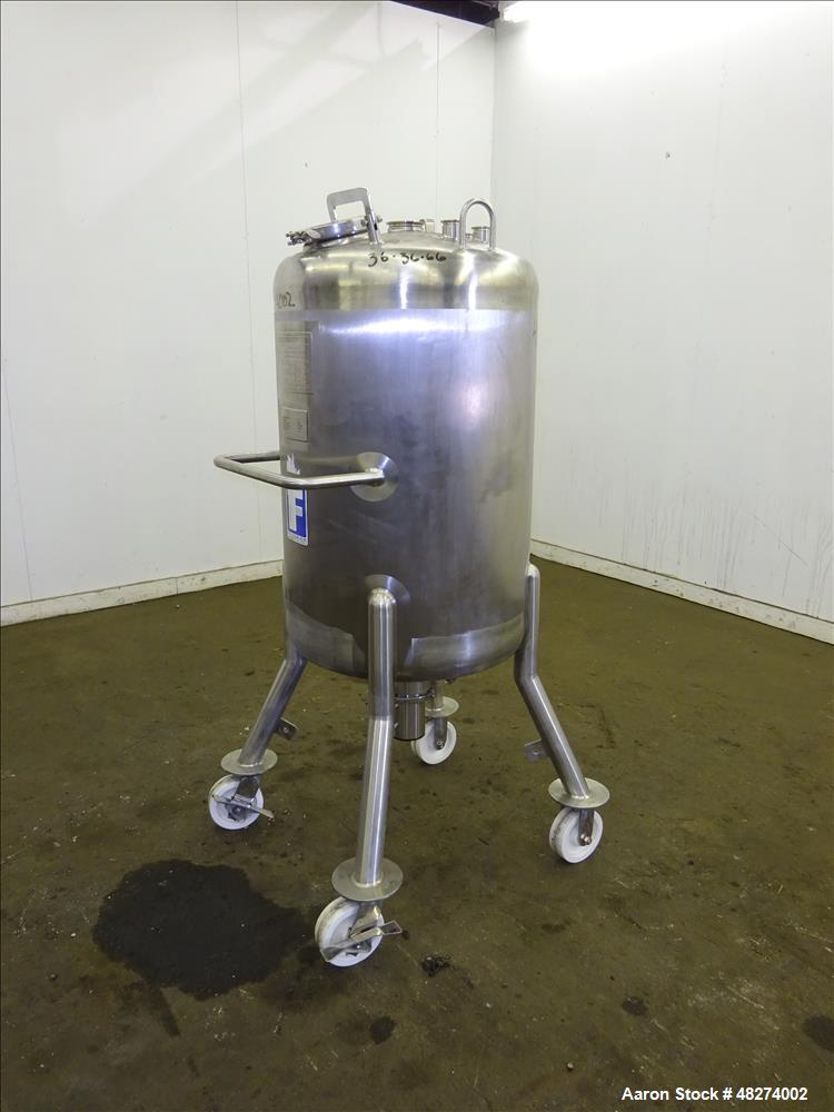 Used Feldmeier Pressure Tank, 200 Liter (52.88 Gallon), 316L Stainless Steel, V
