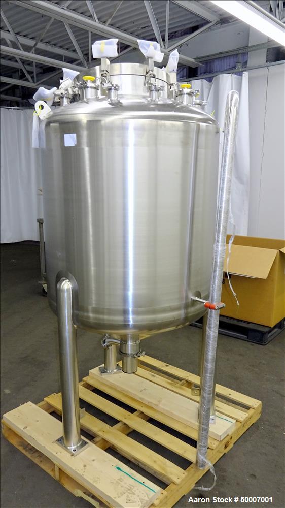 Unused- Feldmeier Tank, 500 Liter (132.8 Gallon), 316L Stainless Steel, Vertical