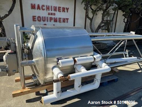 Used 300-Gallon Feldmeier 316L Stainless Steel Vertical EPC Processor Tank