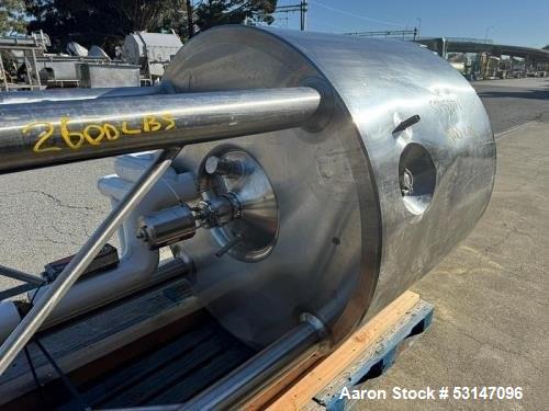 Used 300-Gallon Feldmeier 316L Stainless Steel Vertical EPC Processor Tank