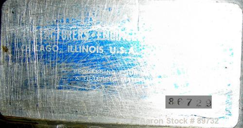 USED: Filpaco tank, 225 gallon, 304 stainless steel, vertical. 38" diameter x 46" straight side, open top with cover, flat bottom. Approximate 1-1/2" off center bottom outlet. Side bottom 3 blade agi...