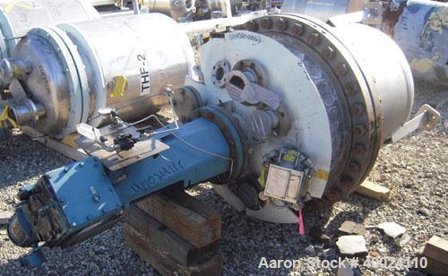 Used Four Corp Pressure Tank, 150 gallon, 316L stainless steel, vertical. 36" diameter x 30" straight side, 2:1 elliptical bolt on top, 2:1 elliptical bottom. Internal rated 150 psi at 300 deg F. Che...