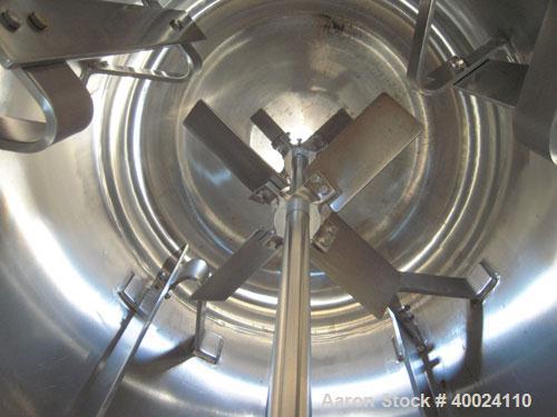 Used- Four Corp Pressure Tank, 150 gallon, 316L stainless steel, vertical. 36" diameter x 30" straight side, 2:1 elliptical ...