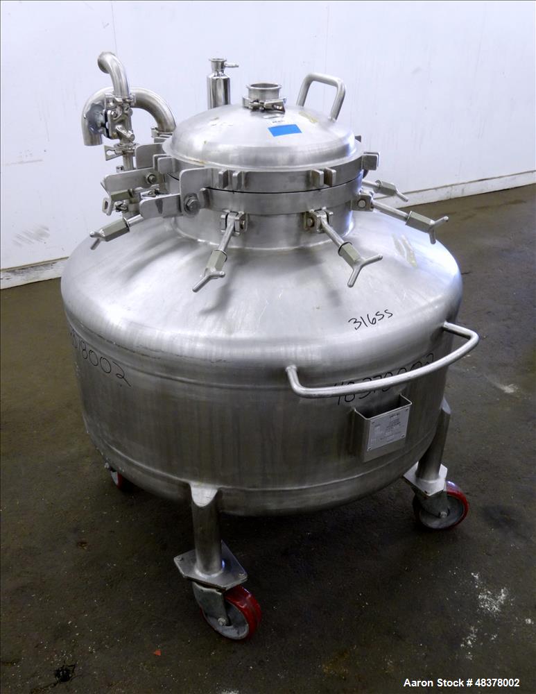 Used Four Corp Pressure Tank, Approximately 80 Gallon, 316L Stainless Steel, Ve