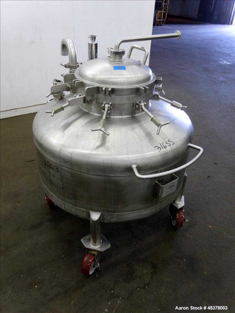 Used Four Corp Pressure Tank, Approximately 80 Gallon, 316L Stainless Steel, Ve