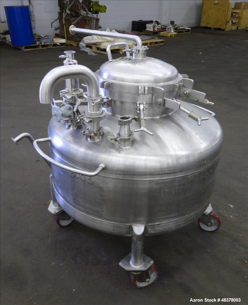 Used Four Corp Pressure Tank, Approximately 80 Gallon, 316L Stainless Steel, Ve