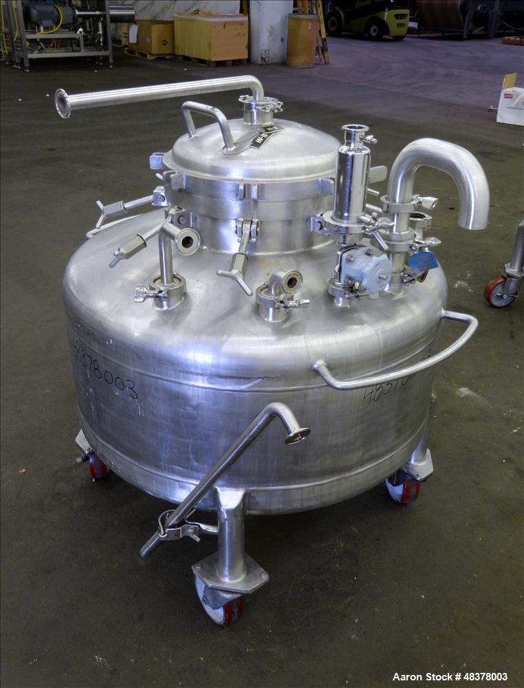 Used Four Corp Pressure Tank, Approximately 80 Gallon, 316L Stainless Steel, Ve