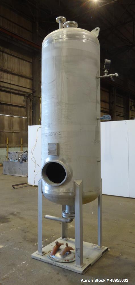 Used- Four Corp Pressure Tank, Approximately 375 Gallon, 304 Stainless Steel.