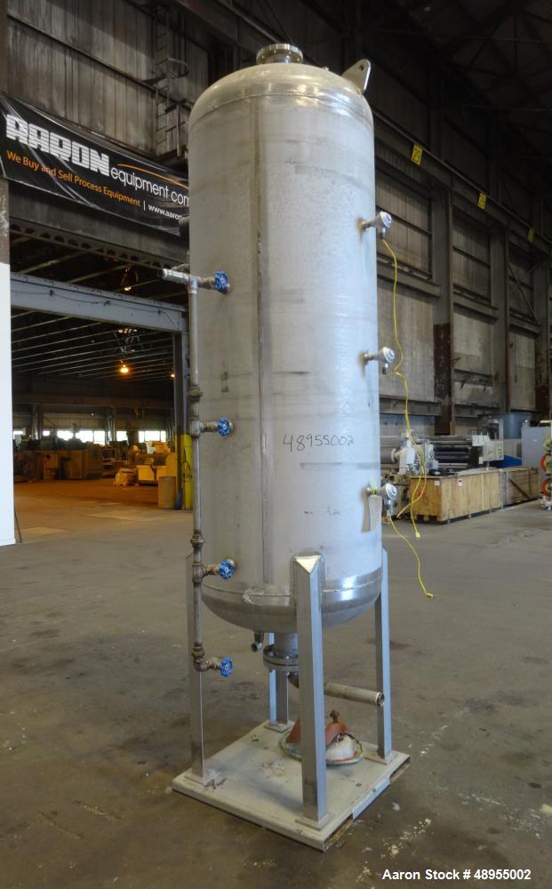 Used- Four Corp Pressure Tank, Approximately 375 Gallon, 304 Stainless Steel.