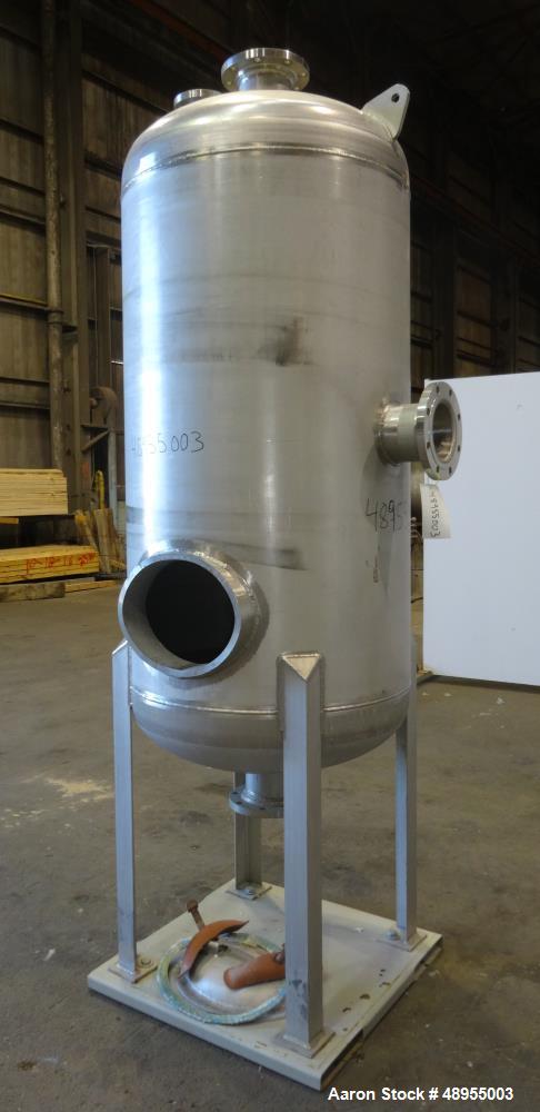 Used Four Corp Pressure Tank, Approximately 275 Gallon, 304 Stainless Steel.