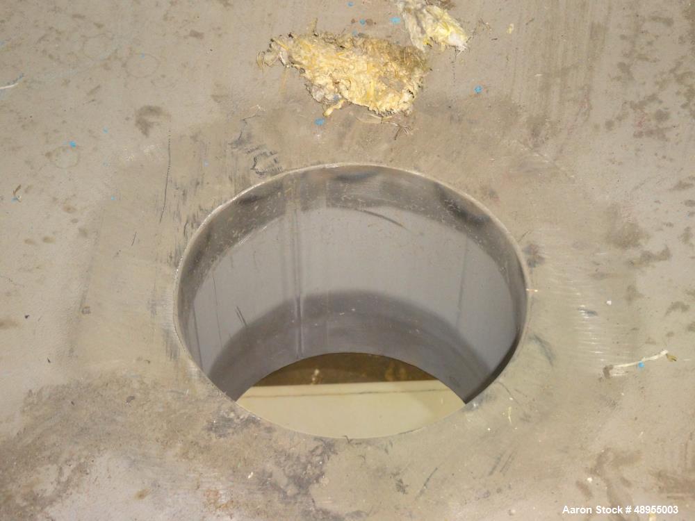 Used Four Corp Pressure Tank, Approximately 275 Gallon, 304 Stainless Steel.