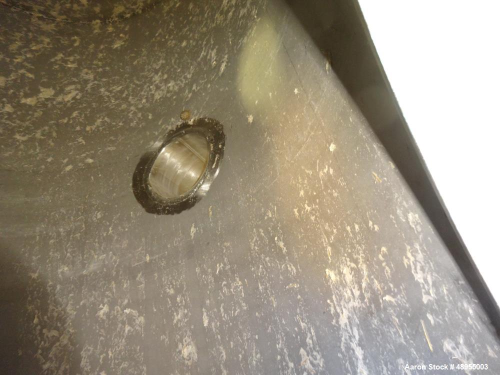 Used Four Corp Pressure Tank, Approximately 275 Gallon, 304 Stainless Steel.