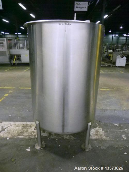 Used G&F Manufacturing Model 200GVD 200 Gallon Tank. Machine is of Stainless Steel construction. Has Vertical orientation. Approximate 38" diameter x 46" straight side. Open top with (1) 1/2 cover ((...