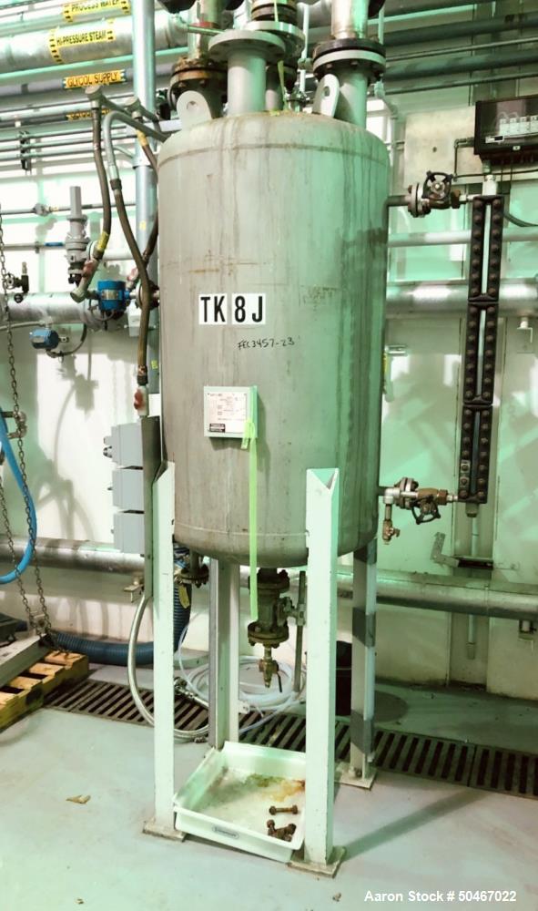 Used Gaspar 150 Gallon Receiver Tank, Stainless Steel.