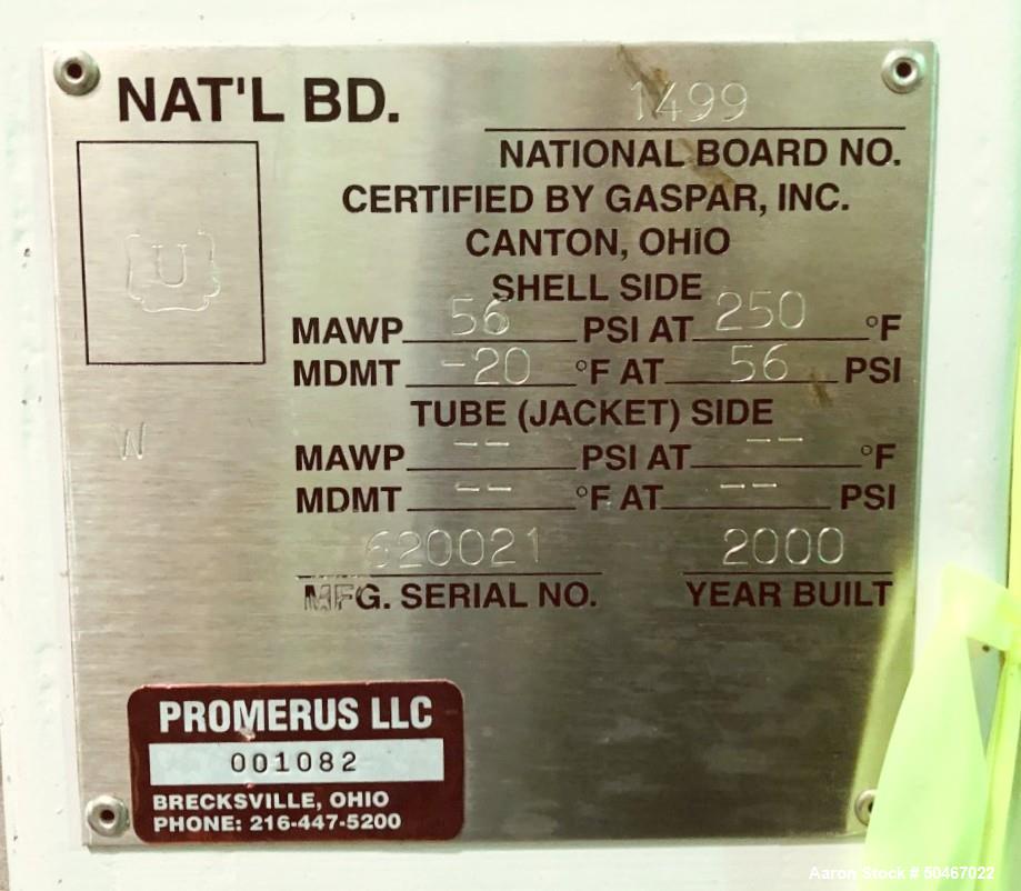 Used Gaspar 150 Gallon Receiver Tank, Stainless Steel.
