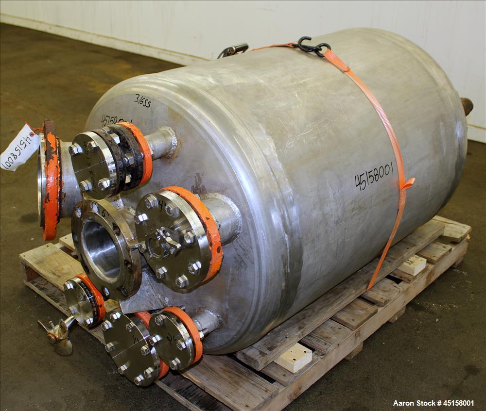 Used 400 Liter Stainless Steel Gaston County Pressure Tank, Model PMGA4-14,