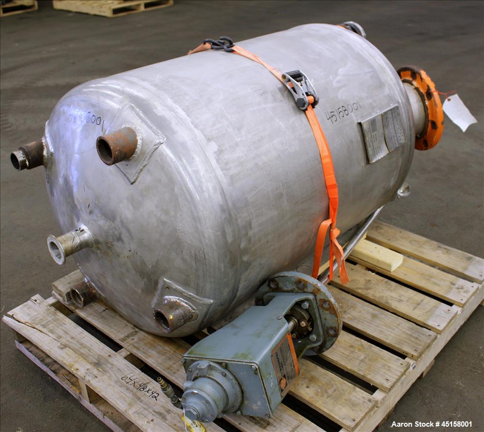 Used 400 Liter Stainless Steel Gaston County Pressure Tank, Model PMGA4-14,