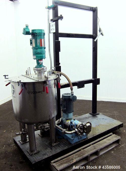 Used Graco Mixing System consisting of: (1) 45 Gallon Stainless Steel Graco Tan