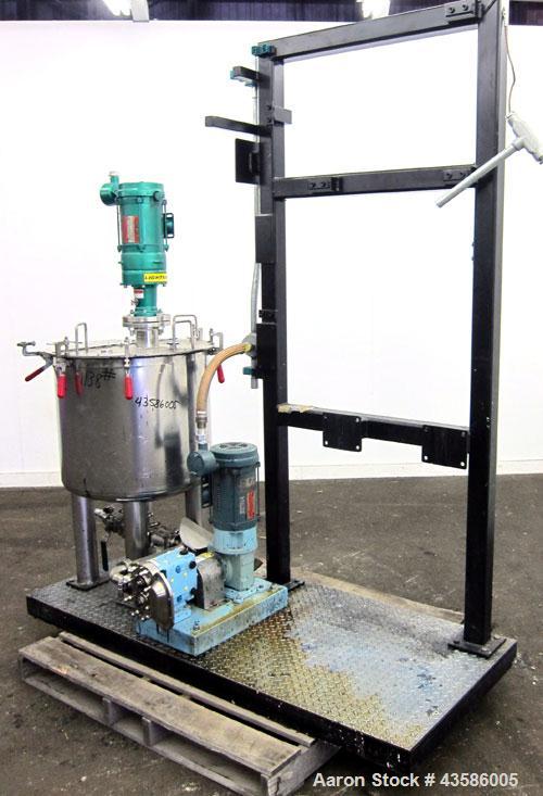 Used Graco Mixing System consisting of: (1) 45 Gallon Stainless Steel Graco Tan