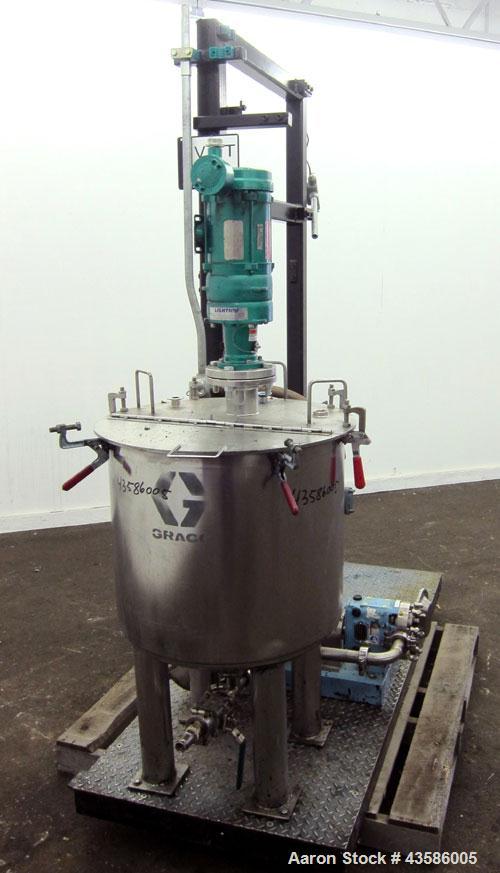 Used Graco Mixing System consisting of: (1) 45 Gallon Stainless Steel Graco Tan