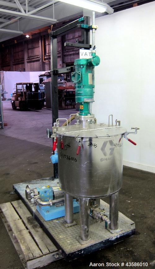 Used Graco Mixing System consisting of: (1) 45 Gallon Stainless Steel Graco Tan