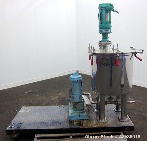 Used- Graco Mixing System consisting of: (1) 45 Gallon Stainless Steel Graco Tan