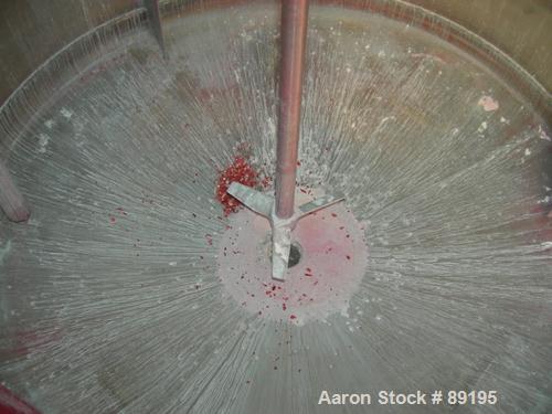 USED: Graco tank, 100 gallon, 304 stainless steel, vertical. 30" diameter x 20" straight side. Flat bolt on top with 1/4 hinged cover, dish bottom. Top entering Lightnin agitator, model XJCK-43. 1" d...