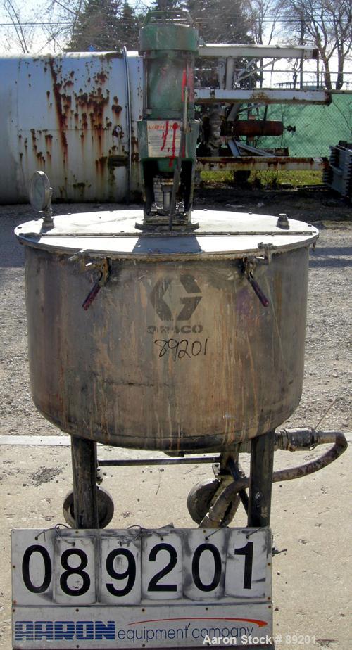 USED: 100 Gallon Stainless Steel Graco tank, Model XJCK-43