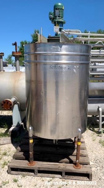 Used Groen 200 Gallon Mix Tank, Model MB-200, 304 Stainless Steel
