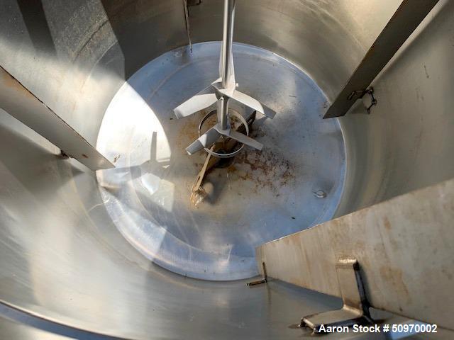 Used Groen 200 Gallon Mix Tank, Model MB-200, 304 Stainless Steel