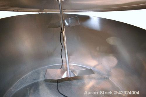 Used Groen Farm Milk Tank, 275 Gallon, Model RW3-275, 304 Stainless Steel, Vertical. Approximate 53’’ diameter x 29’’ straight side. Open top with a full 1 piece hinged cover, sloped bottom. Approxim...