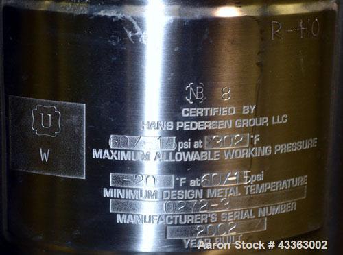 Used 5 Gallon Stainless Steel Hans Pedersen Pressure Tank