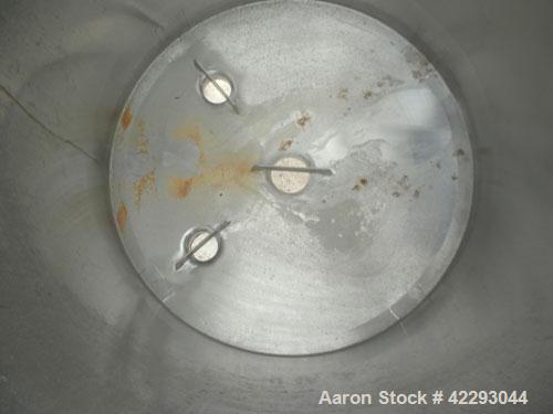 Used Hartel Tank, 200 Gallon, 304 Stainless Steel, Vertical. 36" Diameter x 48" straight side. Flat top and bottom. Openings: top 1-1/2" tri-clamp, 2" tri-clamp, 3" tri-clamp, 6" tri-clamp, 16" manwa...