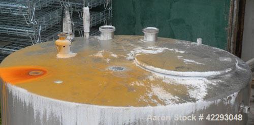 Used Hartel Tank, 400 Gallon, 304 Stainless Steel, Vertical. 45'' Diameter x 60'' straight side. Flat top and bottom. Openings: top 1-1/2'' tri-clamp, 2'' tri-clamp, (2) 3-1/2'' threaded, (2) 3/4'' N...